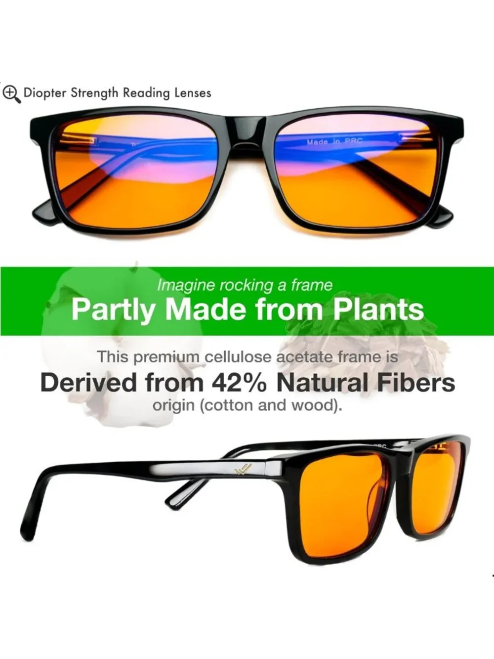 Blue Light Blocking Reading Glasses +1.0 to +2.5 for Better Sleep & Migraine